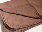 Organic Cotton Waffle Swaddle Blanket in Brown