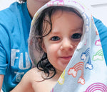 Rainbow Hooded Baby Towel - Lindsay Ann Artistry