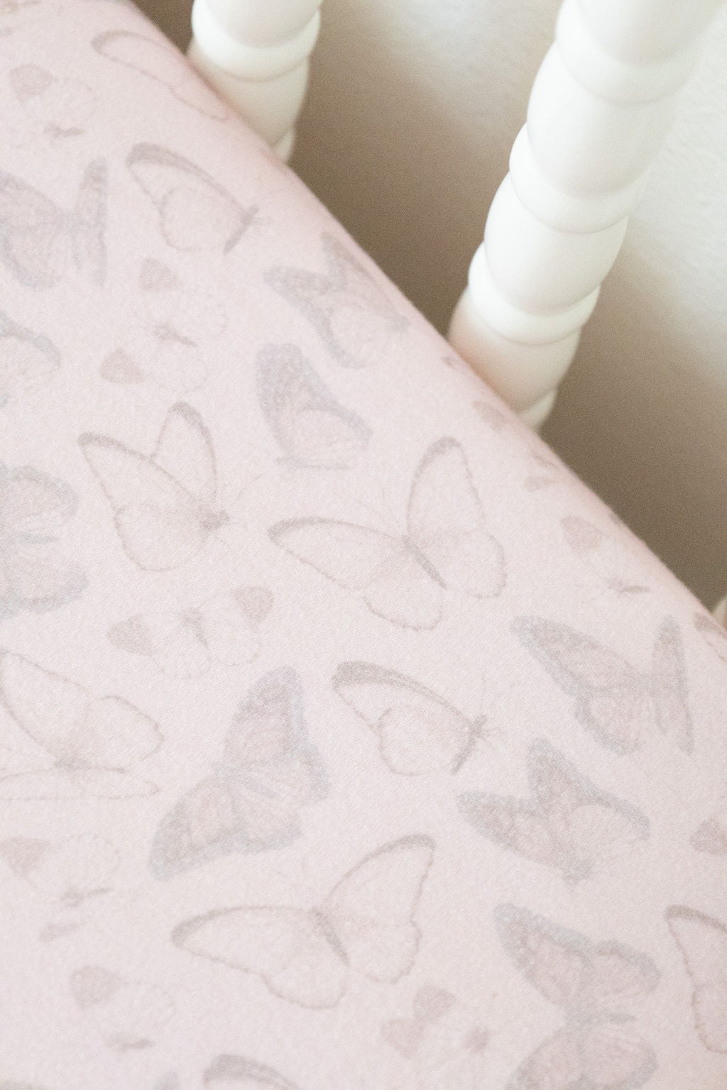 Organic Cotton Jersey Crib Sheet in Butterfly Dreamscape