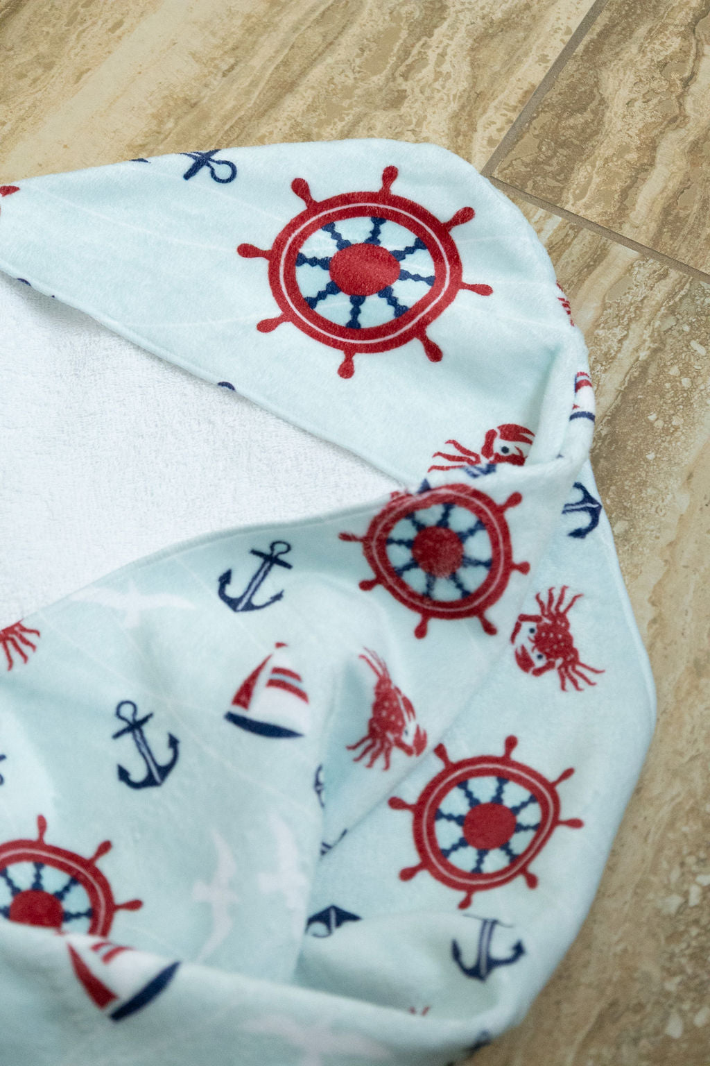 Ahoy Little One Hooded Baby Towel