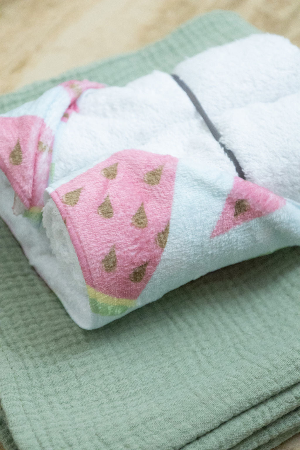 Watermelons & Dots Hooded Baby Towel