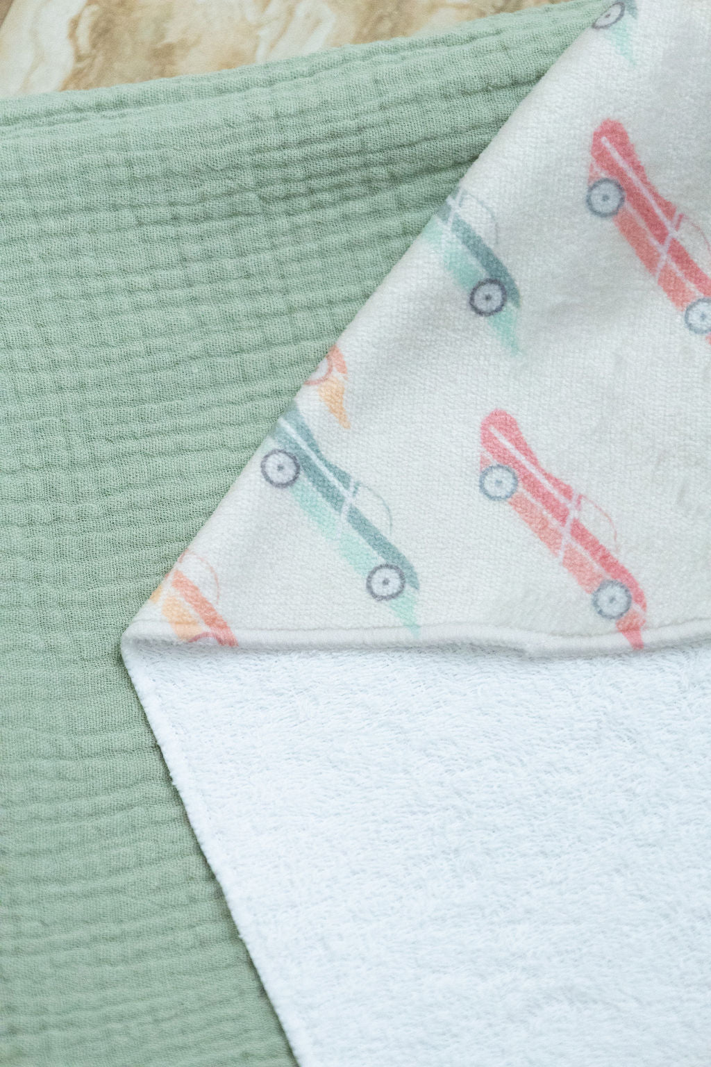 Zoomies Race Car Hooded Baby Towel