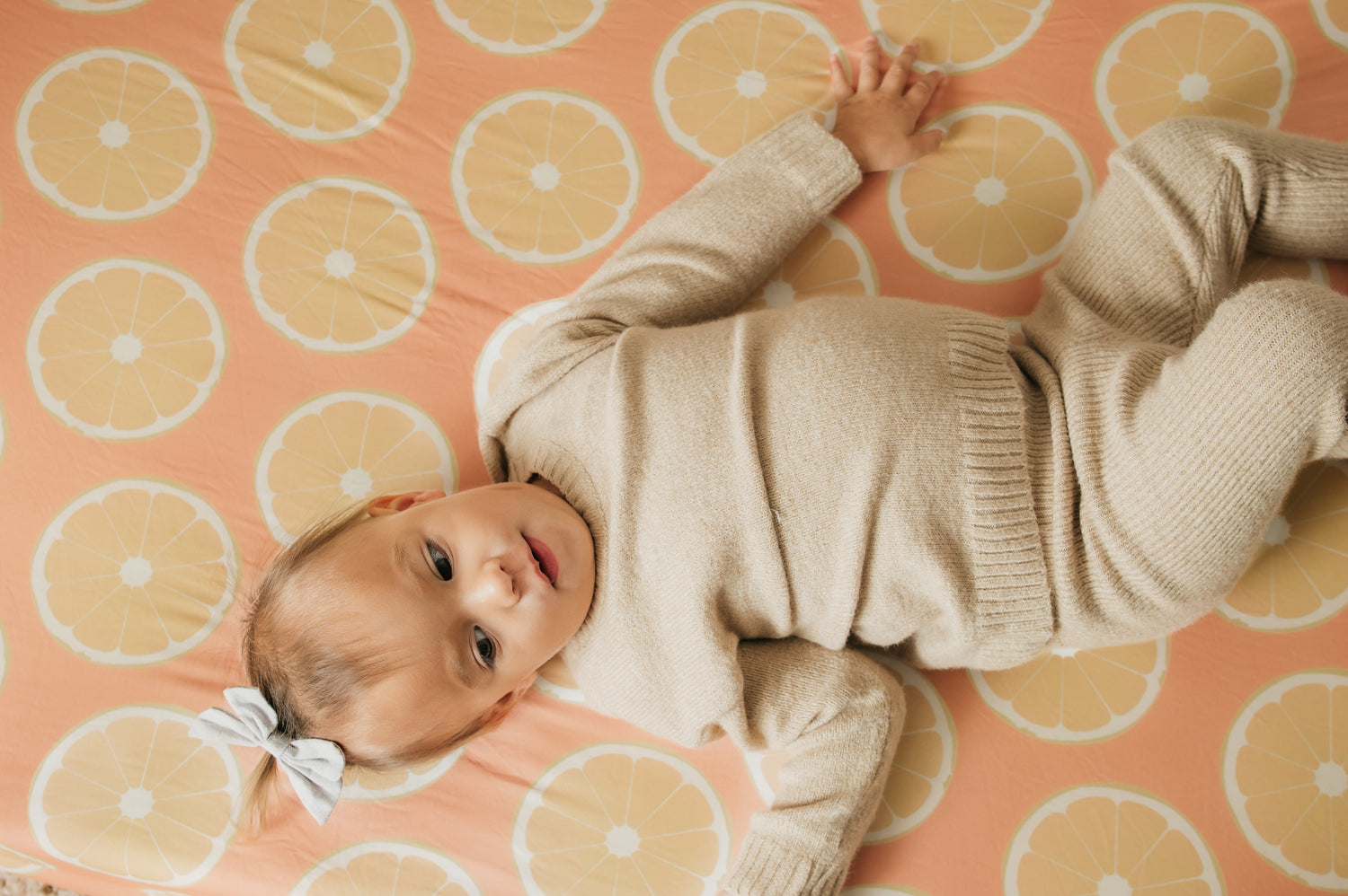 Orange Slices Crib Sheet