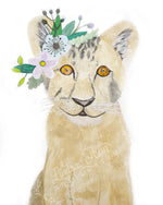 Boho Baby Lion, Tiger, and Bear Cubs Watercolor Print Set - Lindsay Ann Artistry