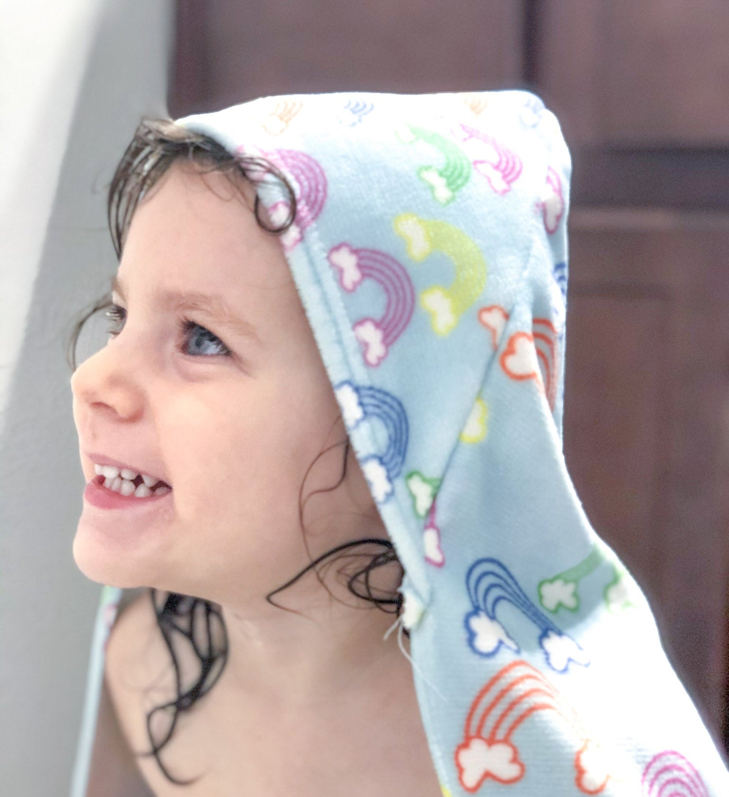 Rainbow Hooded Baby Towel - Lindsay Ann Artistry